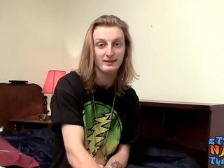 Horny Kenneth Slayer jacking off his big stiff pole alone